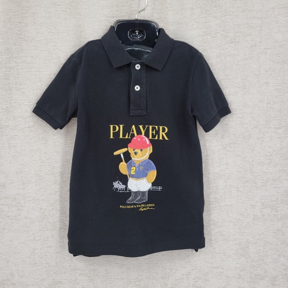 Ralph Lauren Other - Polo Ralph Lauren Kids Black Polo Bear Rugby Player Polo Shirt
